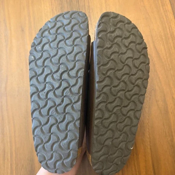 Birkenstock Arizona Dark Brown Birko-Flor Two Strap Sandals Womens 38 L7 M5 - Picture 4 of 6